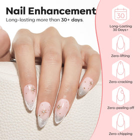 modelones swatches on fingers illustrating sheer pink natural look