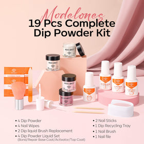 modelones tools and accessories flatlay for easy home manicure setup