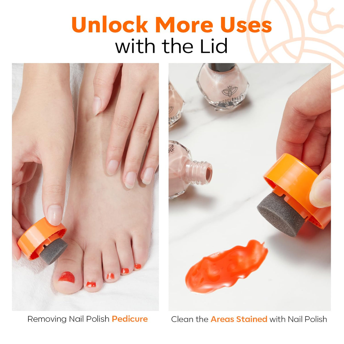 modelones pot inside travel pouch, on-the-go manicure convenience benefit