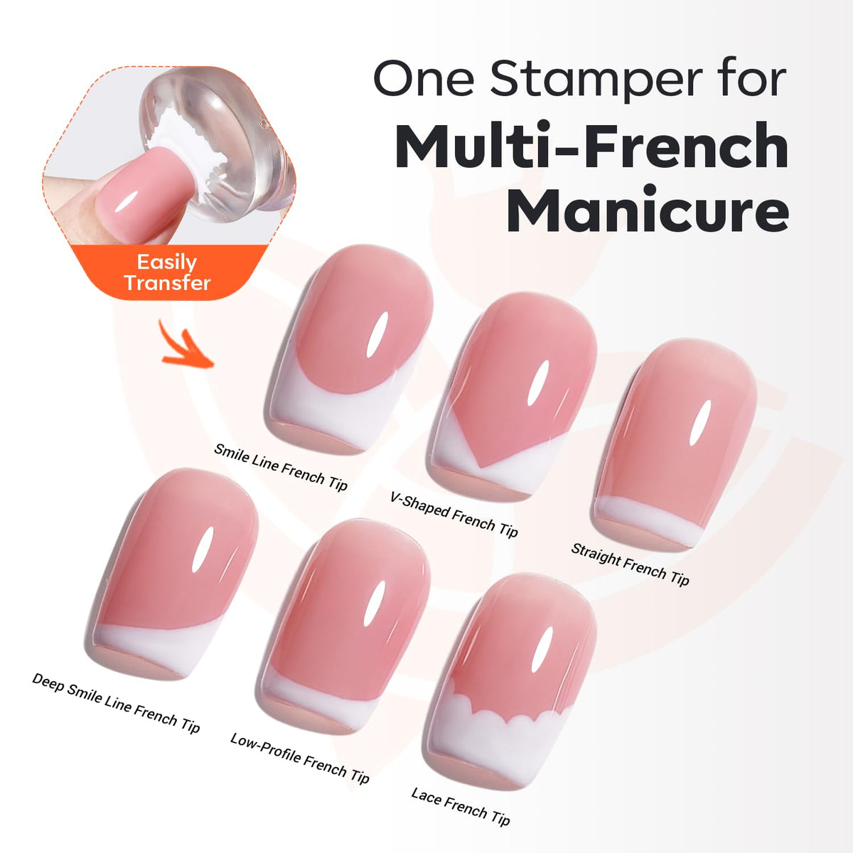 modelones white polish bottle close-up for crisp tip definition