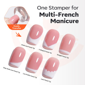 modelones white polish bottle close-up for crisp tip definition