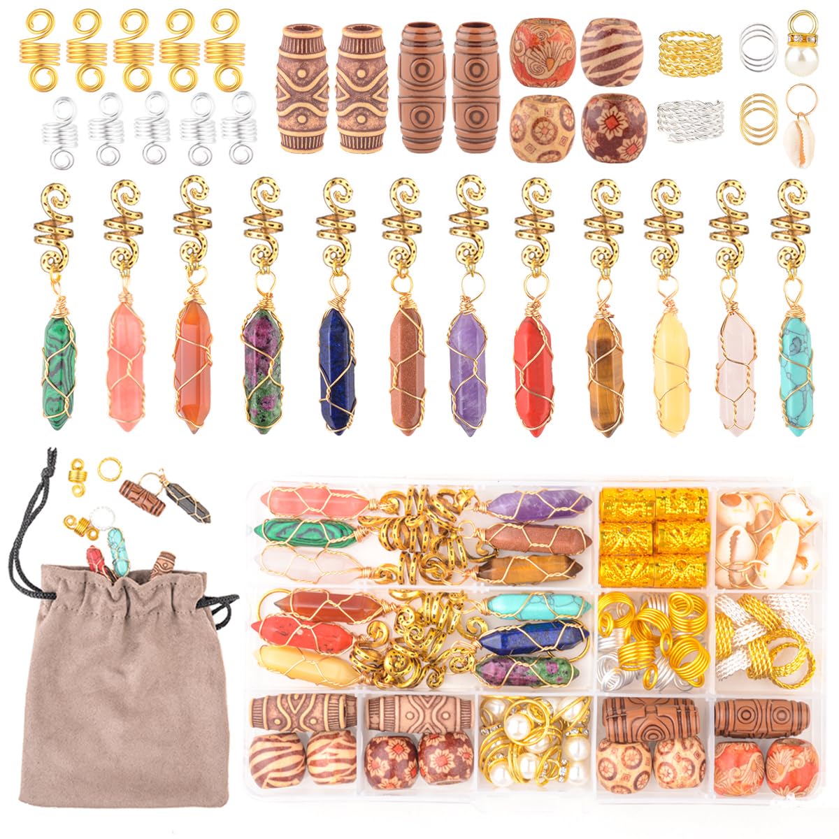 Modpion front packaging showing full 90-piece accessory set and included storage