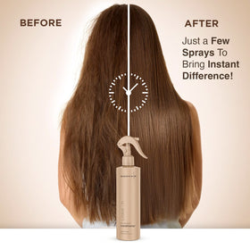 MOEHAIR before-and-after detangle comparison showing reduced knots and smoother hair