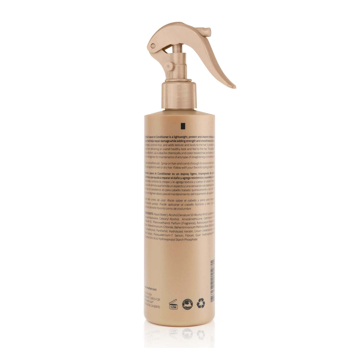 MOEHAIR lifestyle image of woman styling shiny hair showing frizz control