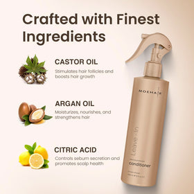 MOEHAIR close-up texture of spray mist demonstrating lightweight hydration