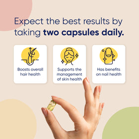 Moerie capsule in hand for scale, demonstrates convenient daily size