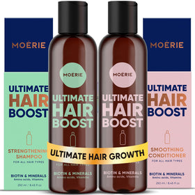 Moerie front bottles pair showing packaging and product identity benefit clarity