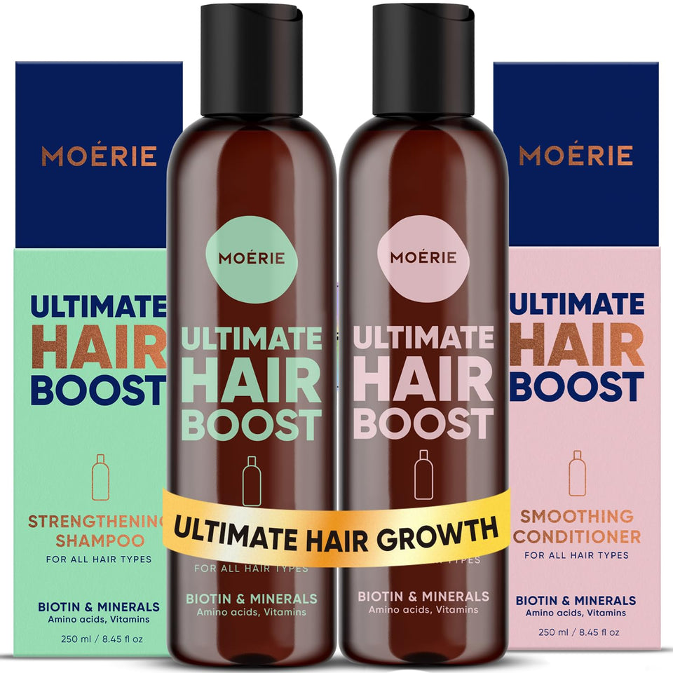 Moerie front bottles pair showing packaging and product identity benefit clarity