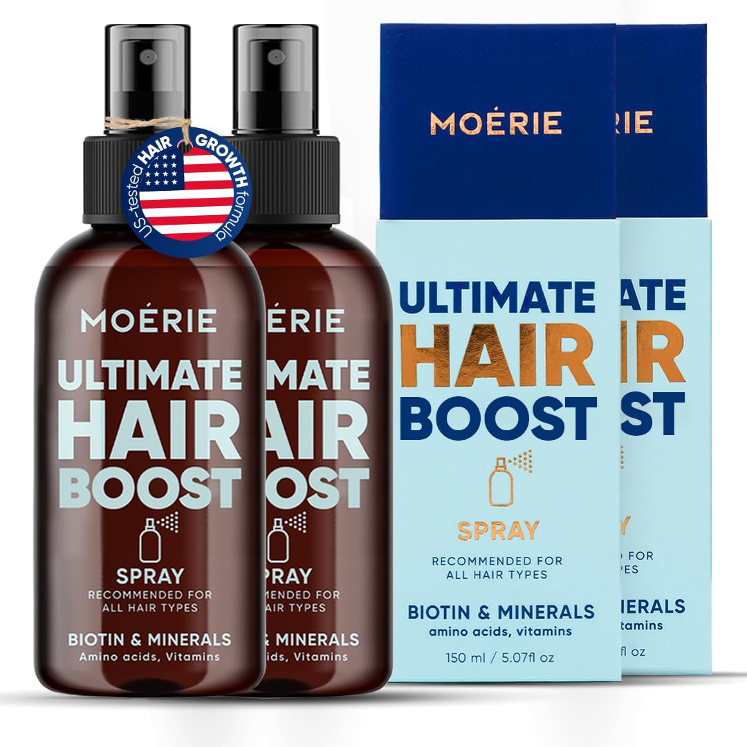 Moerie bottle front packaging showing product and volume for quick recognition and confidence