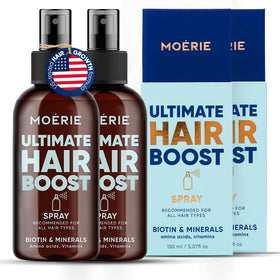 Moerie bottle front packaging showing product and volume for quick recognition and confidence