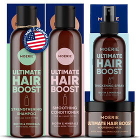 Moerie front packaging showing full 4‑piece set and benefits