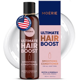 Moerie front packaging bottle shows product and benefits