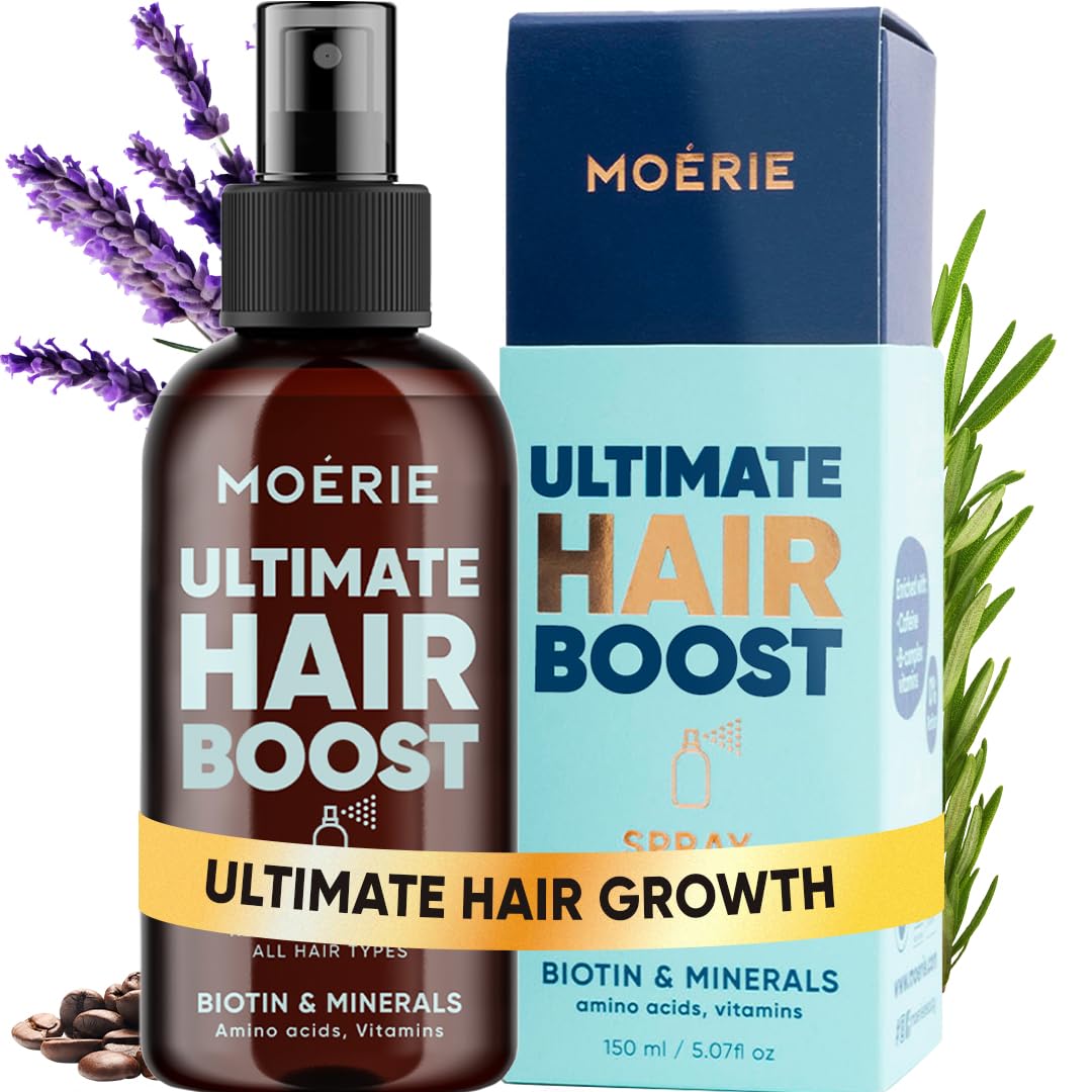 Moerie front packaging showing bottle and clear product benefits