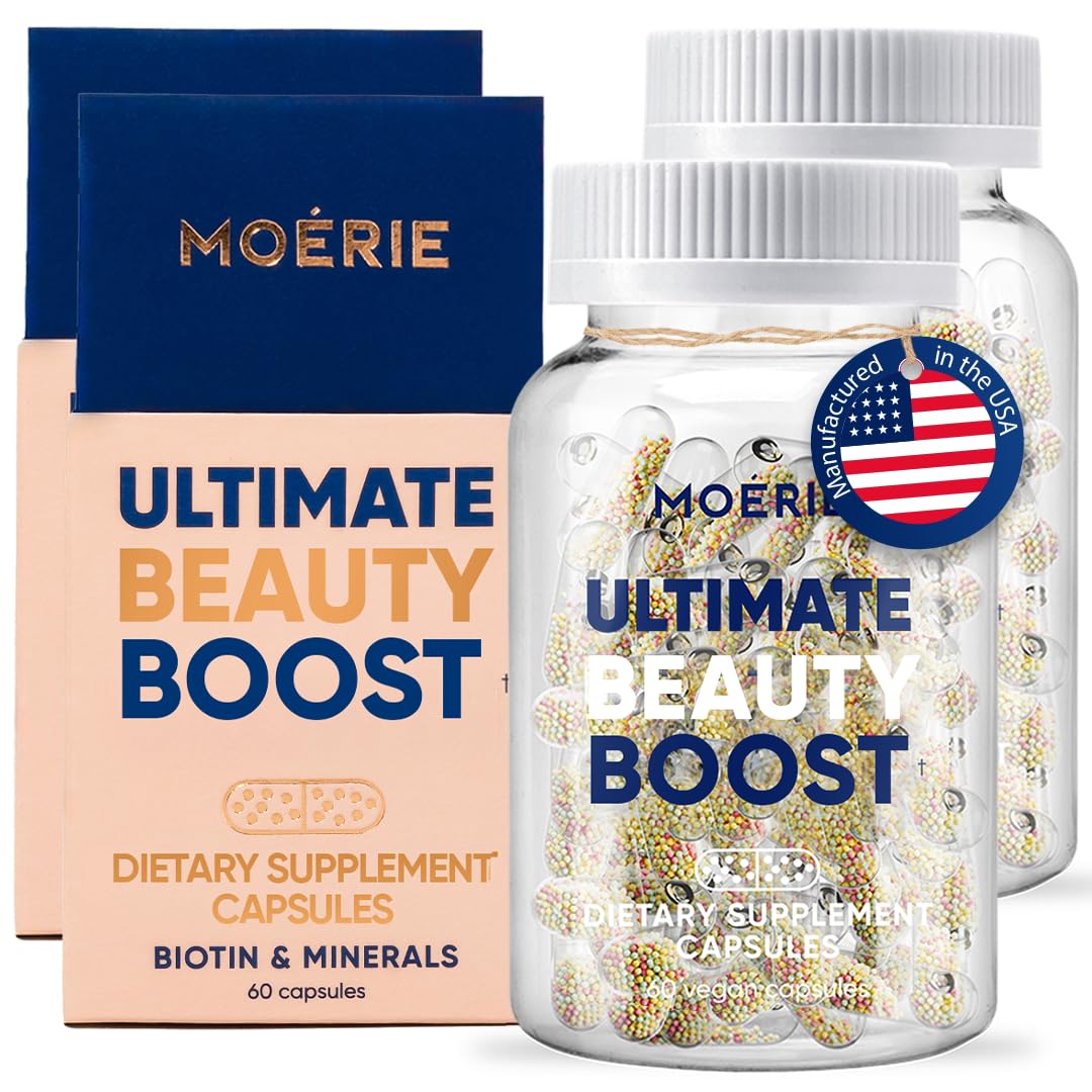 Moerie front packaging showing sealed bottle and quality sticker for reassurance