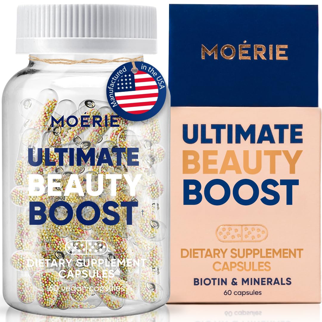Moerie front packaging showing bottle and box, communicates quality