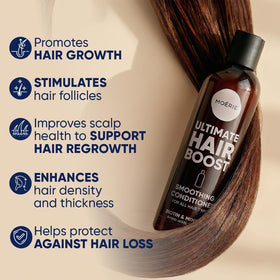 Moerie pouring texture closeup highlights smooth conditioning feel