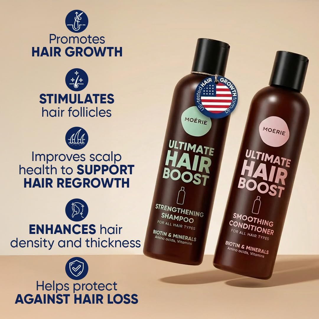 Moerie shampoo pour texture showing lather and gentle cleansing benefit