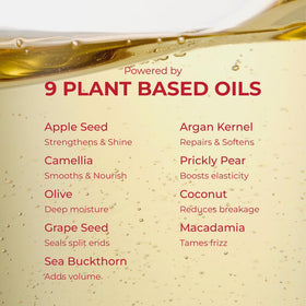 MOEV oil texture on hand demonstrating lightweight absorption and smoothness