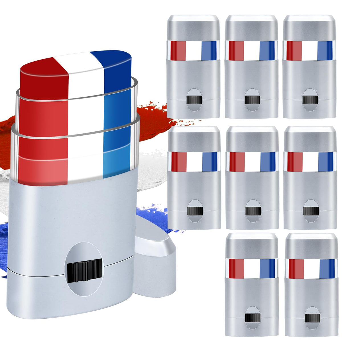 Mofuiry front view packaging showing compact patriotic face paint