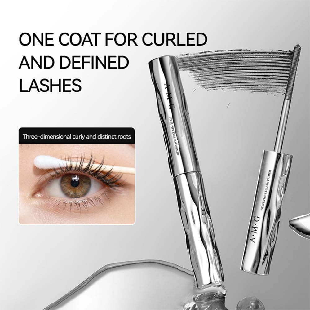 MOGSLRPE mascara next to ruler indicating compact size and travel ready