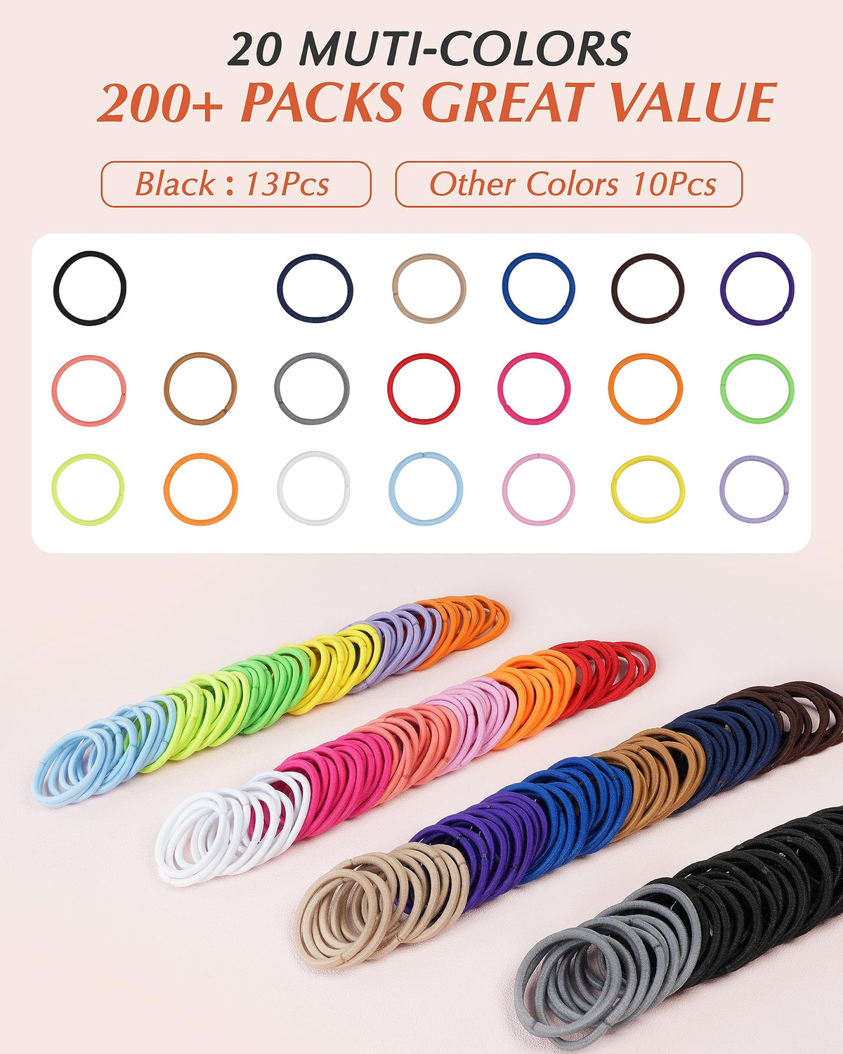 MoHern multicolor array flatlay displaying 20 shades for outfit matching