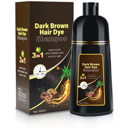 MOISTAR bottle front view showing dark brown 3-in-1 shampoo benefit