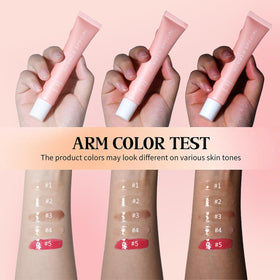 MoJinYuPm application on lips demonstrating glossy tint and hydration