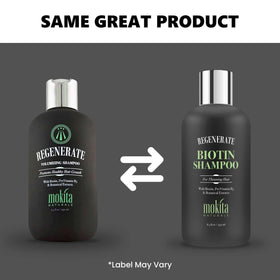 Mokita Naturals on bathroom shelf styled in a daily care routine setting