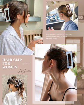 Molans clip holding thick hair in profile demonstrating strong non-slip grip