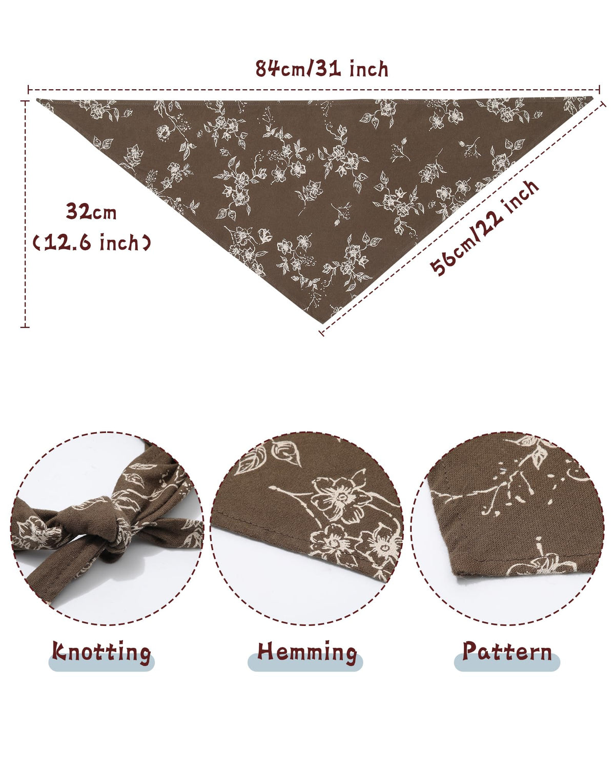 Molans detailed floral patterns on bandana showing versatile style options