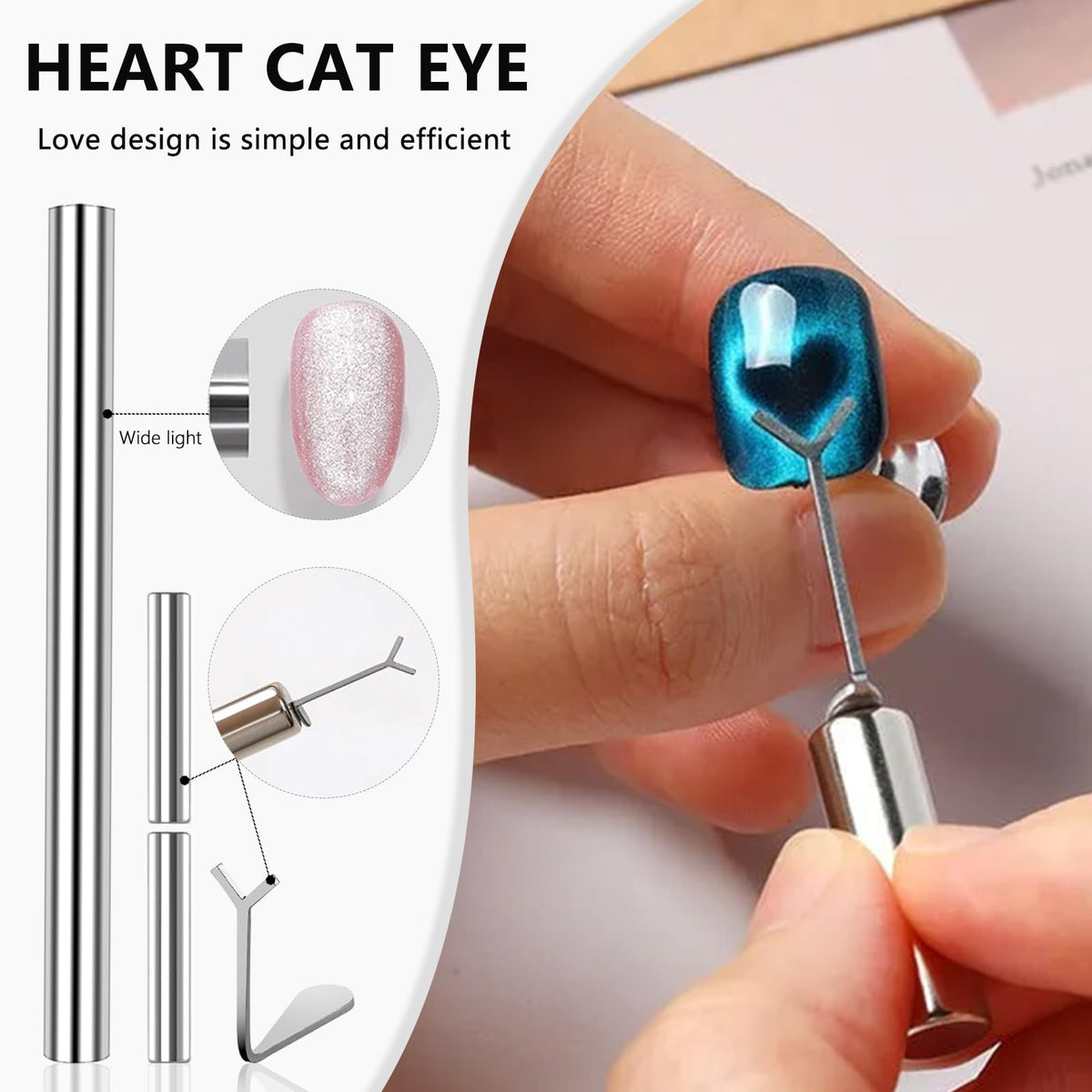 MOLILON heart and round magnetic beads detail for creating heart highlights