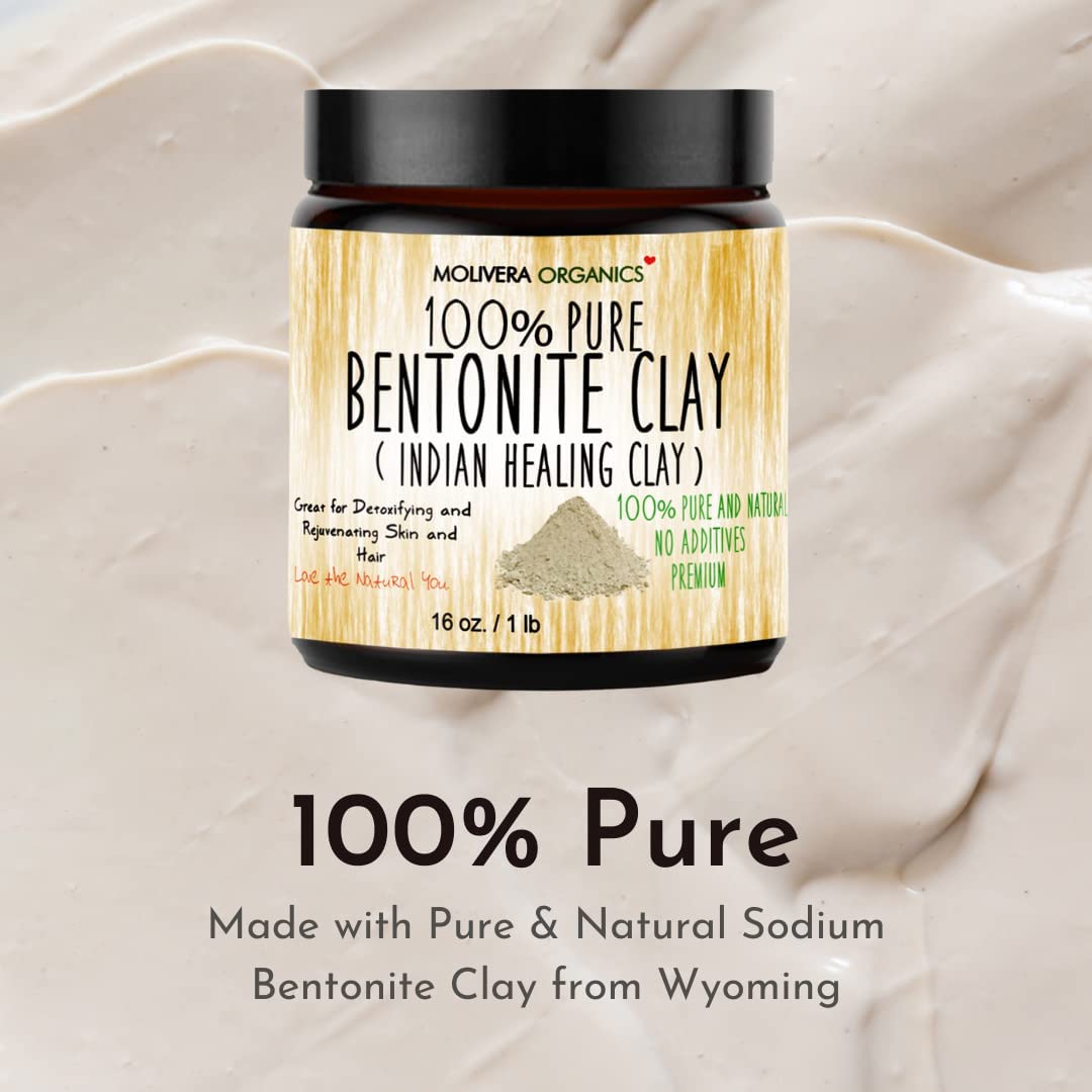 Molivera Organics clay texture close-up highlighting fine powder for smooth blends