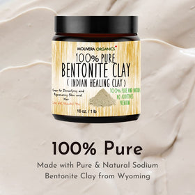 Molivera Organics clay texture close-up highlighting fine powder for smooth blends