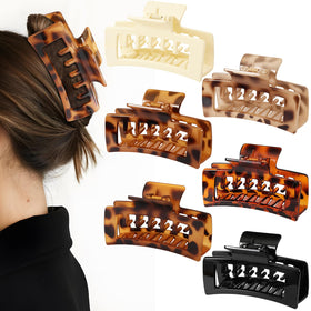 Molizummy front view of six-piece clip set showing colors and shape, stylish convenience