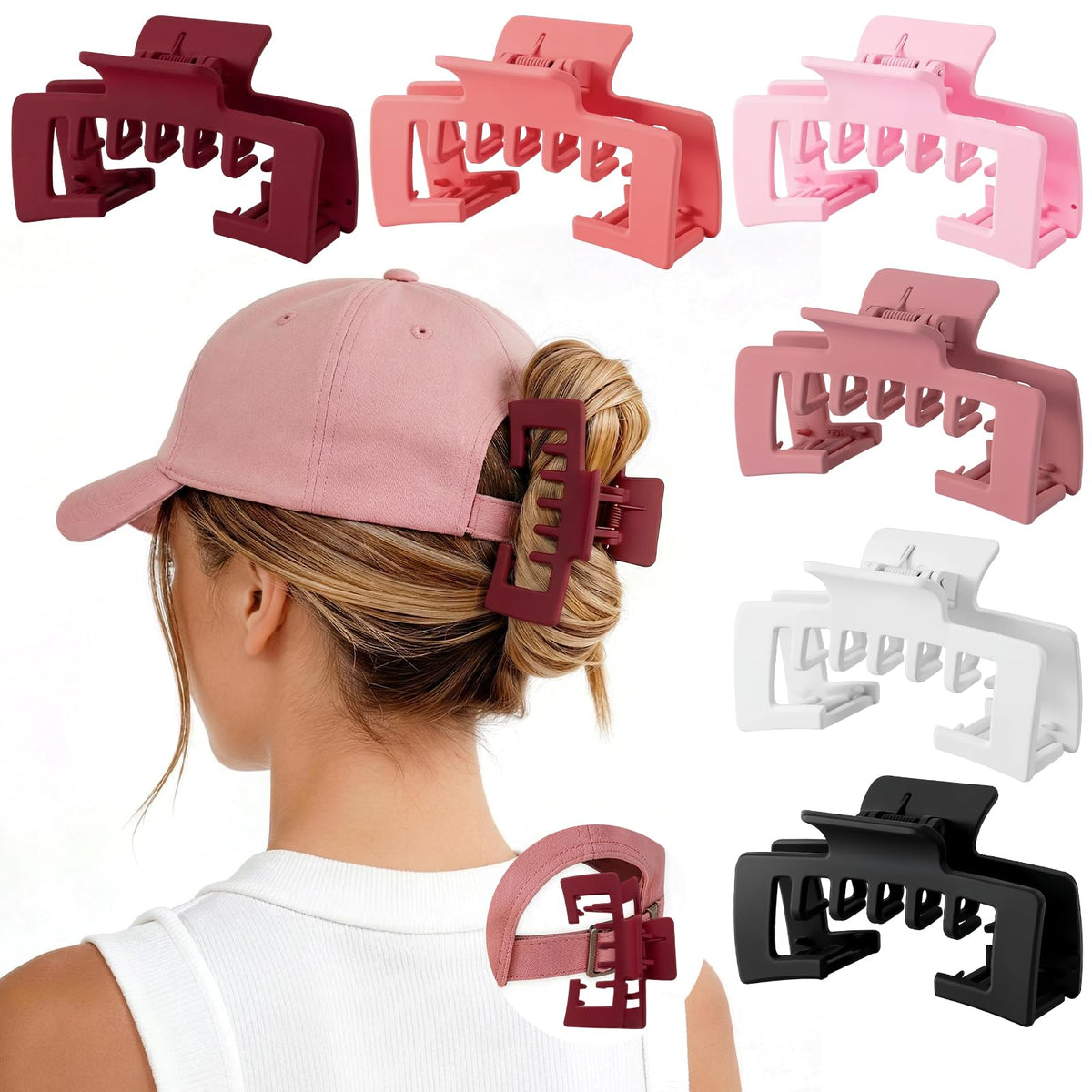 Molizummy front view showing large hat claw clip and ergonomic shape for comfortable hold