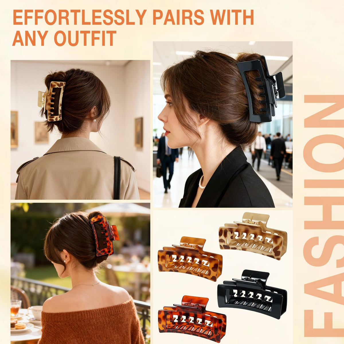 Molizummy clip holding a high bun demonstrating firm hold and comfortable wear