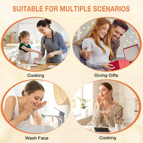 Molizummy clips arranged on bathroom counter showing travel-ready convenience