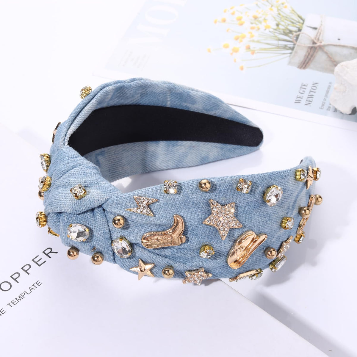 MOLOCH headband worn at concert styling with outfit for eye-catching photos