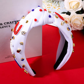 MOLOCH headband rhinestone closeup showing sparkle and decorative accent