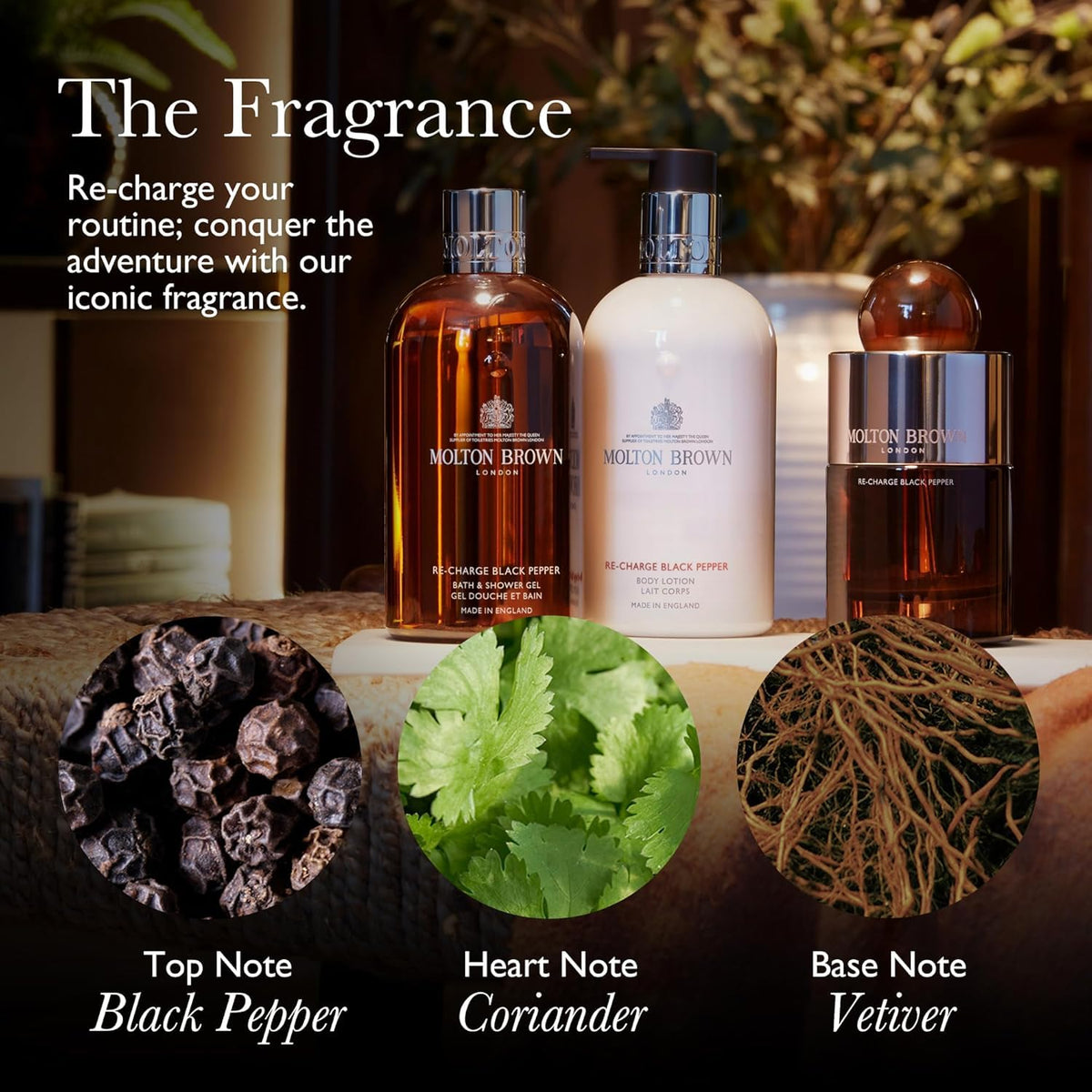 Molton Brown textured lather on hand demonstrating rich foaming action