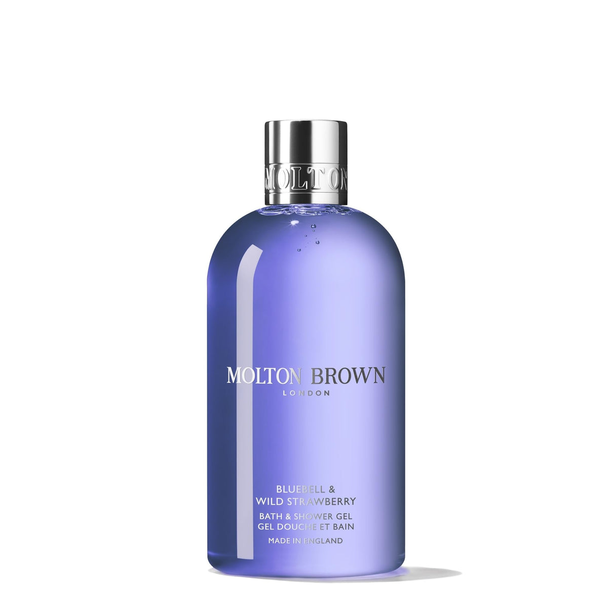 Molton Brown bottle front view showing label and spring fragrance appeal