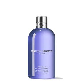 Molton Brown bottle front view showing label and spring fragrance appeal