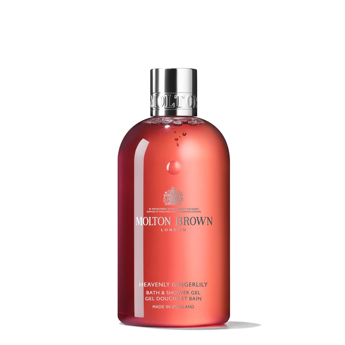 Molton Brown front bottle view showing elegant packaging and fragrant appeal