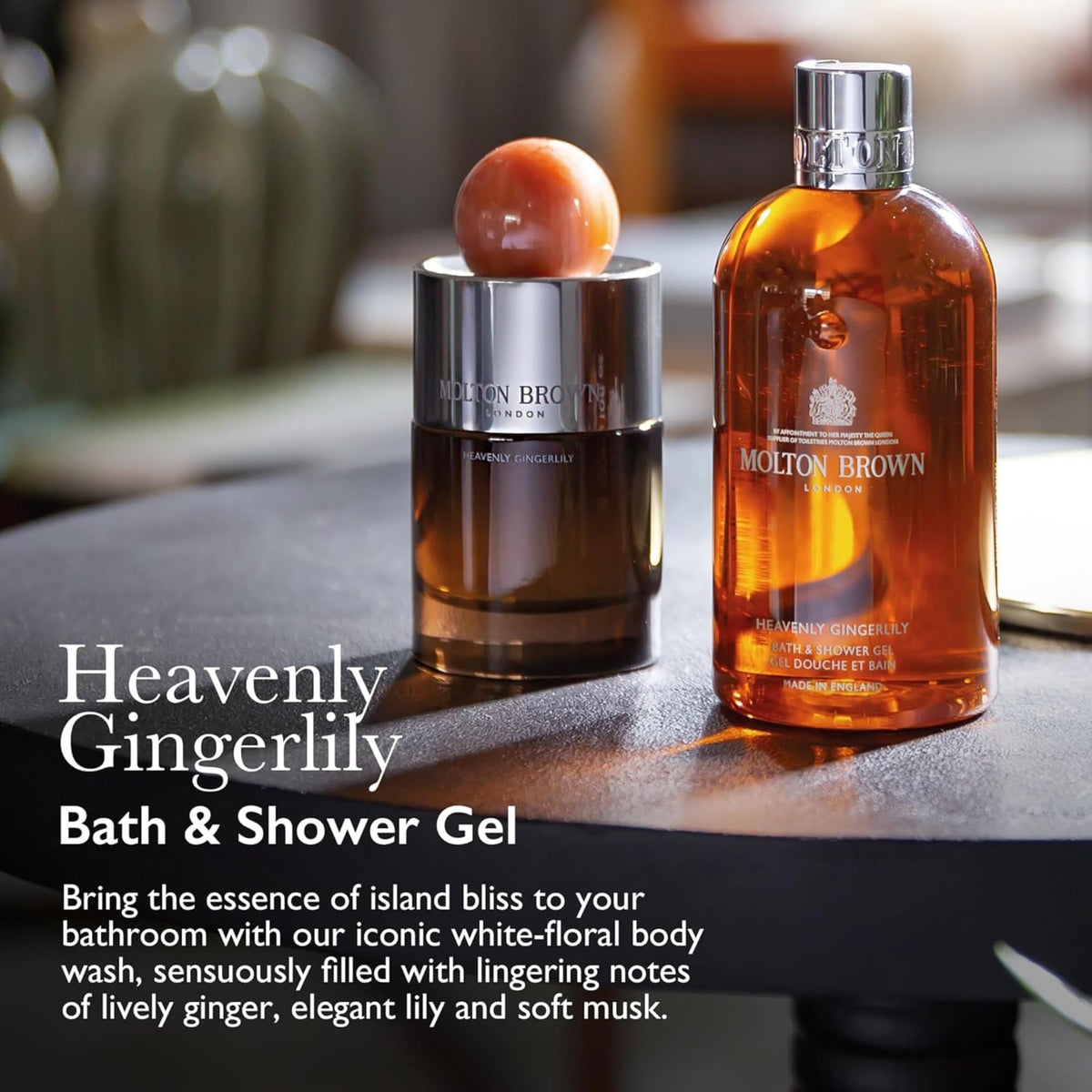 Molton Brown label close-up highlighting product name and premium detail