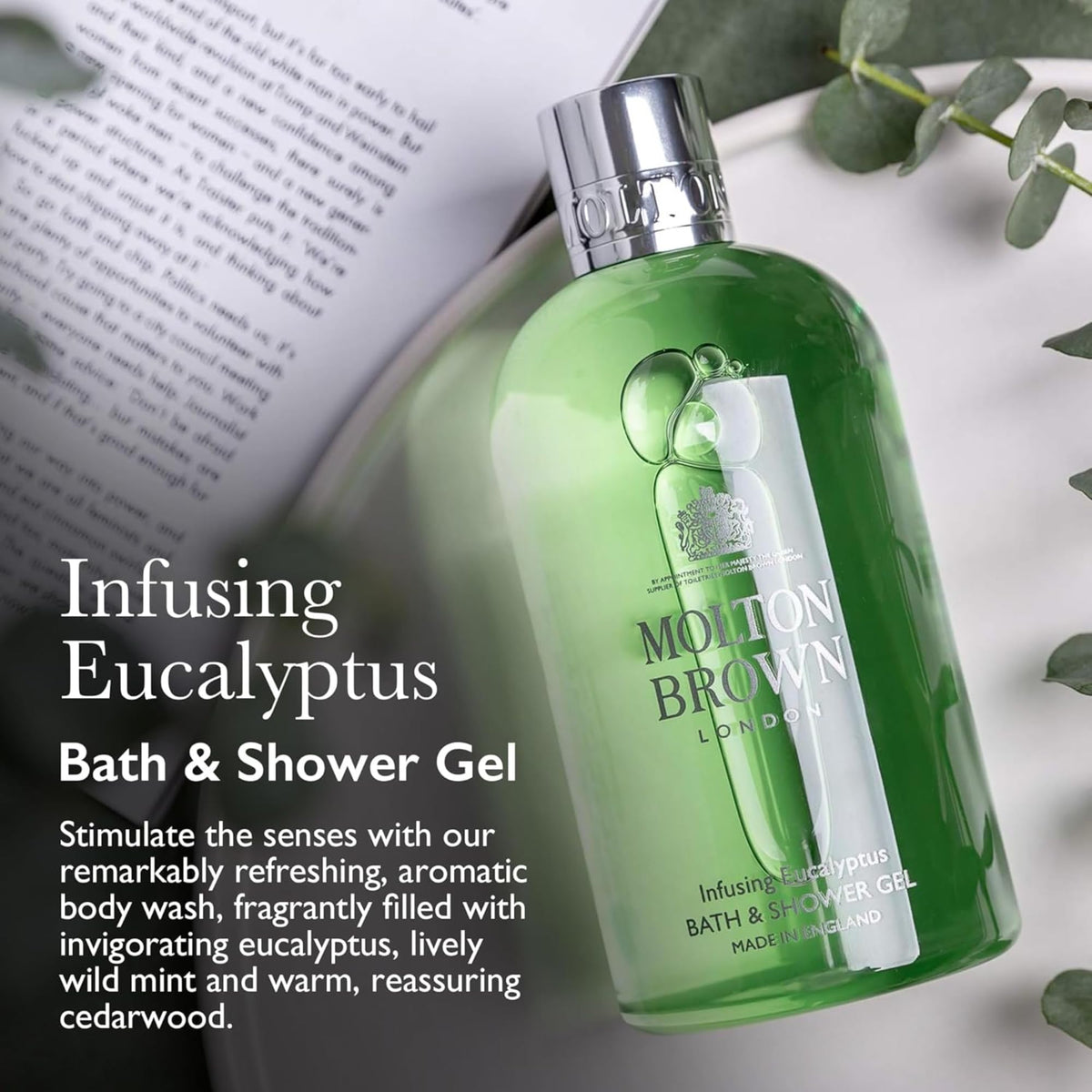 Molton Brown pump dispensing gel to demonstrate easy, controlled application