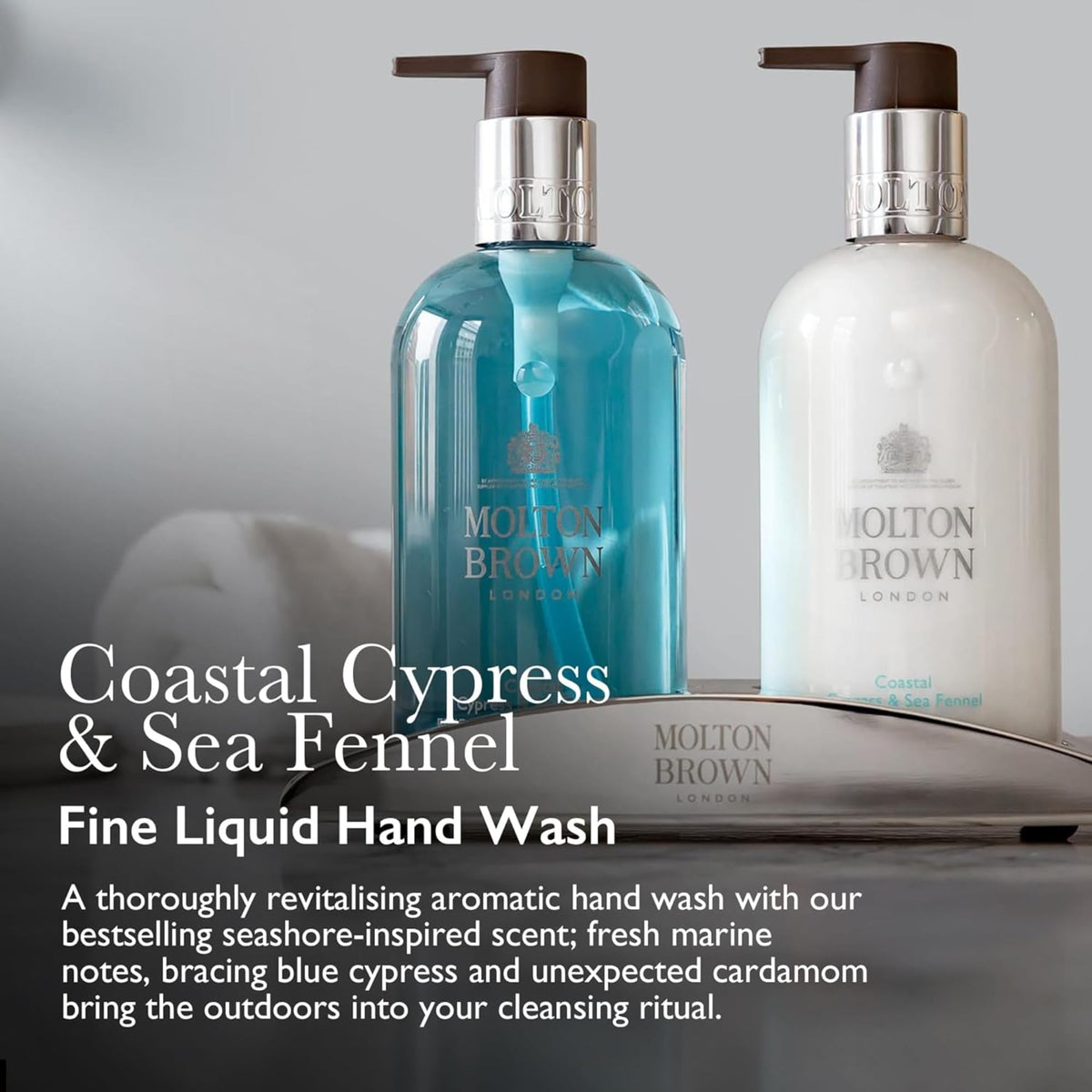 Molton Brown liquid texture close-up demonstrating rich lather benefit
