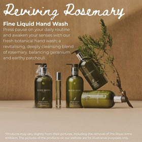 Molton Brown pump close-up highlighting dispenser and easy, controlled soap use