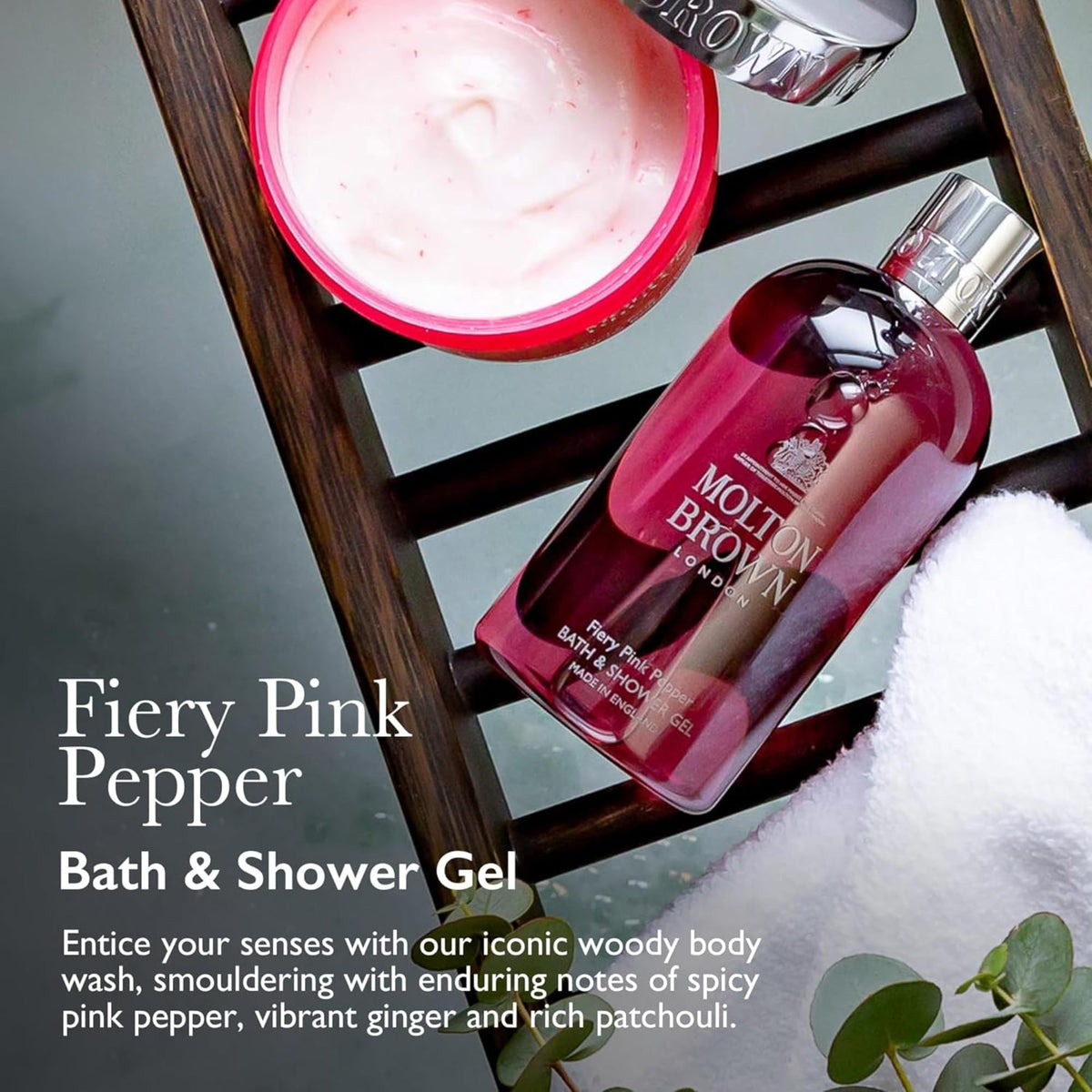 Molton Brown creamy lather texture up close demonstrating rich cleansing benefit