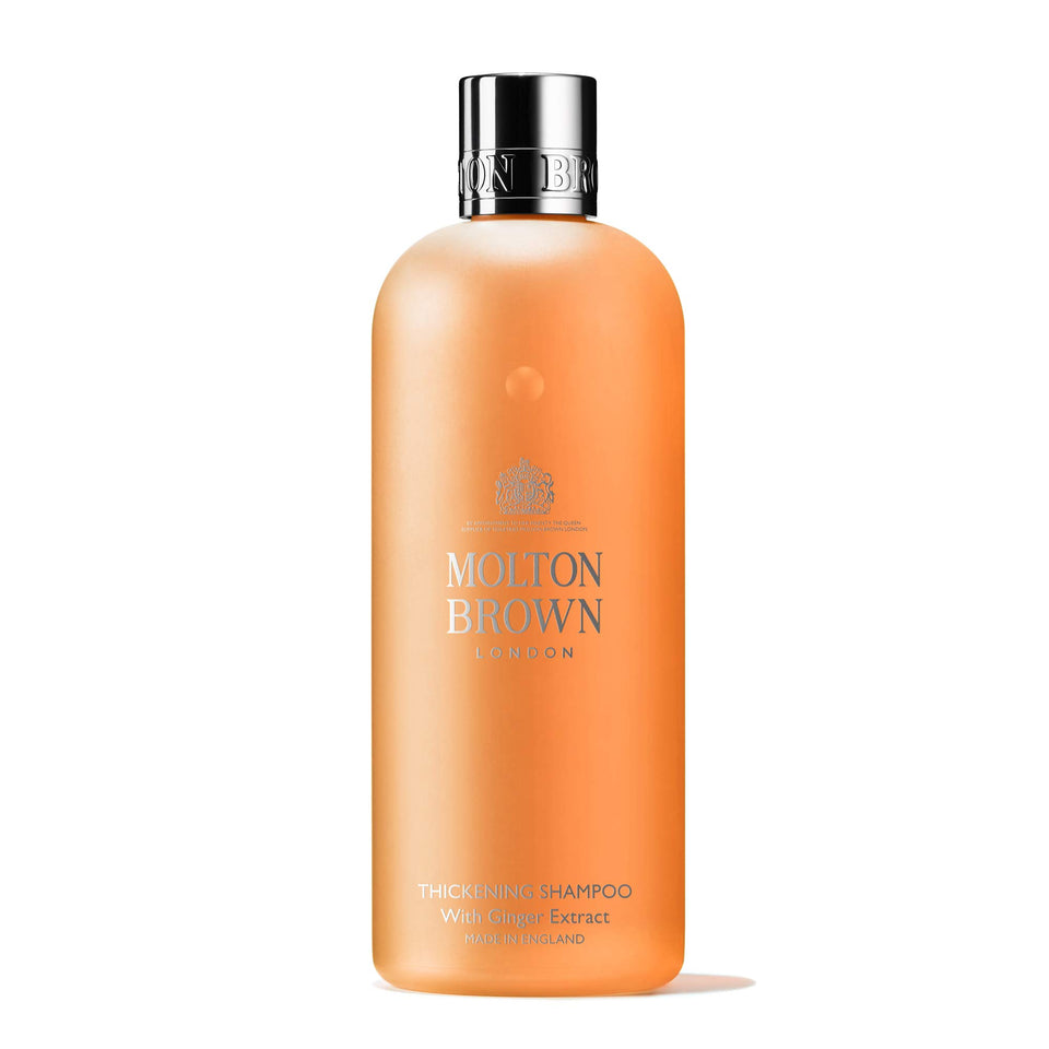 Molton Brown bottle front view showing label and 10 fl. oz. size for quick recognition and clarity