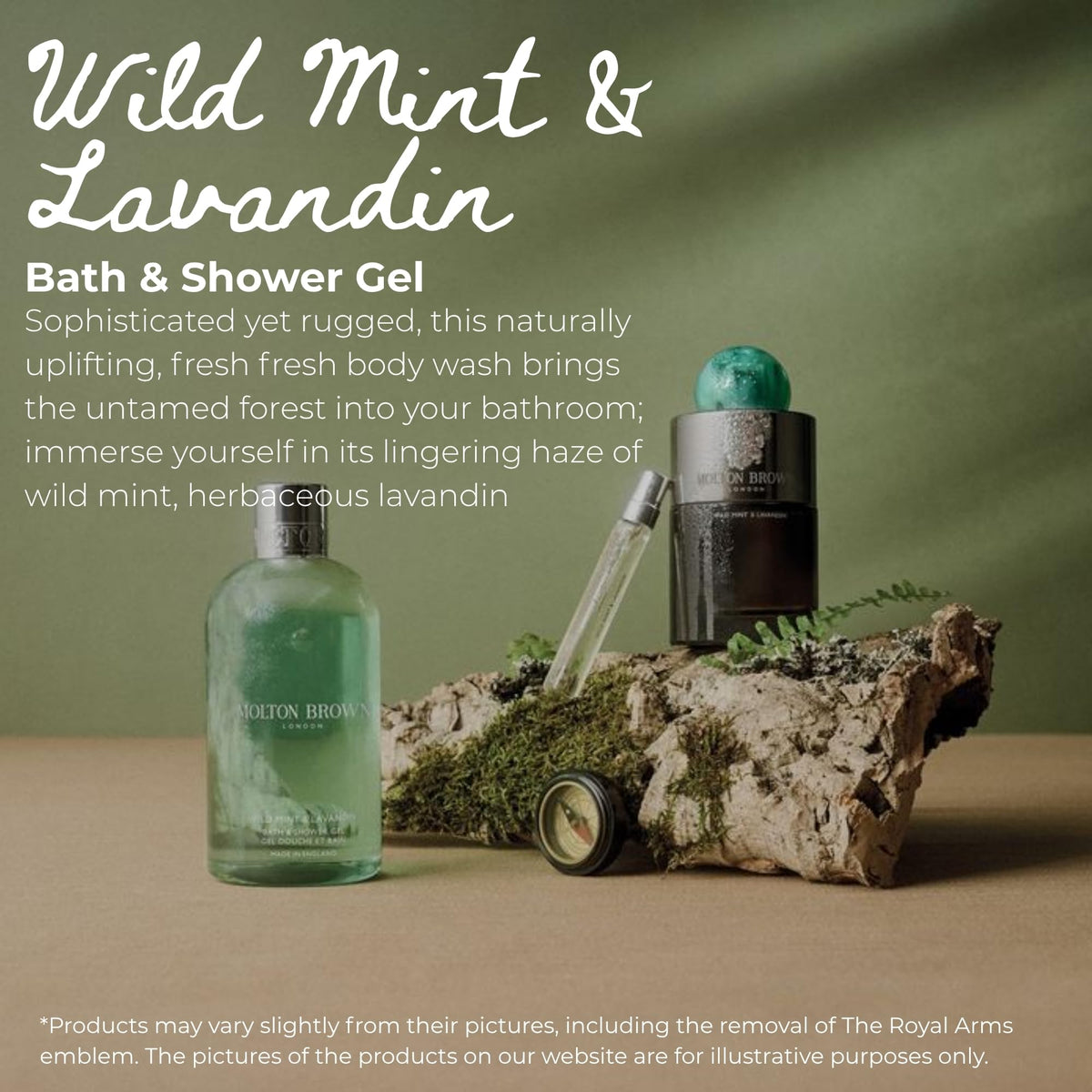 Molton Brown pump dispensing gel emphasizing easy, mess-free application benefit